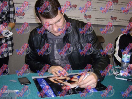 SIGNED MICHAEL BISPING UFC CHAMPION 16/"x12/" PHOTOGRAPH SEE PROOF MMA CAGE /& COA