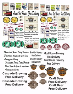 1-24-1-18-VINTAGE-SEDAN-DELIVERY-TRUCK-SIGNS-FOR-DIECAST-MODEL-CAR-DIORAMAS