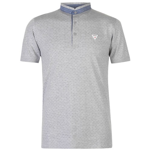 Soviet Mandarin Polo Mens Gents Slim Fit Shirt Tee Top