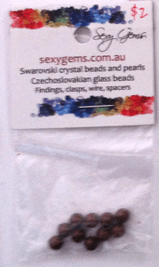CLEARANCE 20 x 5mm Round Swarovski Bordeaux Crystal Pearl F33