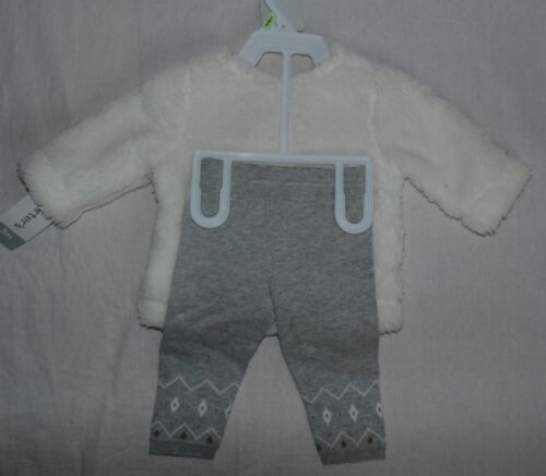 Details about   Carter's Size 3M Girls 2-Pc Outfit Faux Fur Sweater Pants Ivory Dressy Holiday 