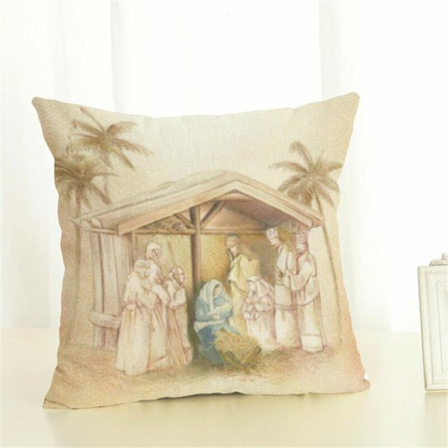 Christmas Madonna Maria Jesus Cotton Linen Pillow Case Home Decor Cushion Cover Christmas Madonna Maria Jesus Cotton Linen Pillow Case Home Decor Cushion Cover