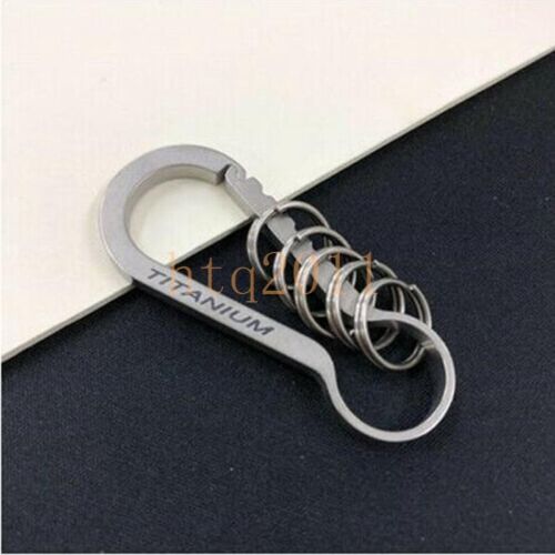 Details about  / EDC Titanium Alloy Keyring Keychain 1pc Buckle Hook /& 5pcs 14mm Key Hang up ring