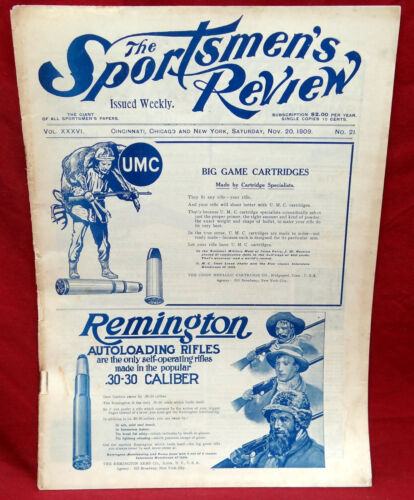 Winchester Lefever The Sportsmen's Review Vintage Magazine LC Smith 