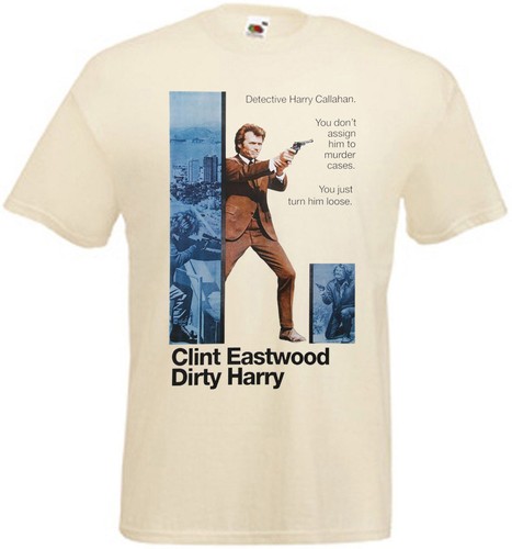 Dirty Harry v2 T shirt Clint Eastwood 100/% cotton white yellow all sizes S-5XL