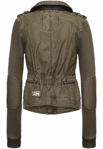 Khujo Donna Giacca Ida Verde Oliva di transizione giacca Giacca Estate Cotone Felpe sale 60/%!