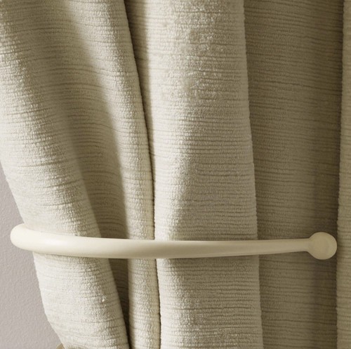 Laura Ashley Cream Metal Ball End Holdbacks For Curtains