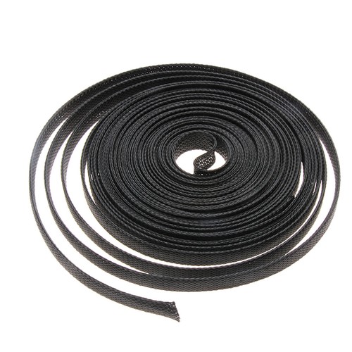 5//10M 4//6//8//10//12//15//20//25mm Black Braided Sleeve Tight Wire Cables Protection
