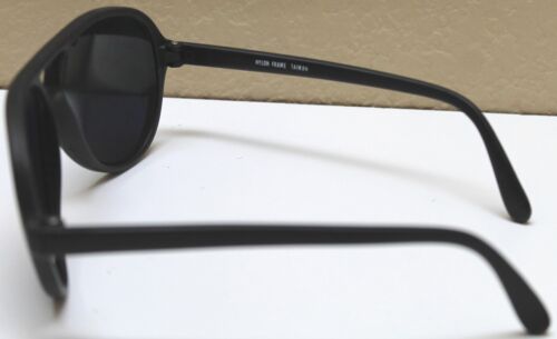 Aviator Sunglasses w Nylon Frames Super Dark Blue Lens Black or Brown Frame 