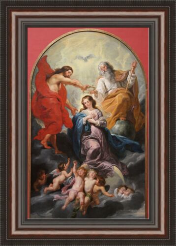 Peter Paul Rubens Coronation of Mary Framed Canvas Giclee Print 19"x27" V13-38 