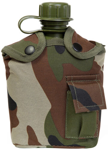 KAS Kids Army Multi Terrain /& Woodland Camouflage Camo Belt Pouch Water Bottle