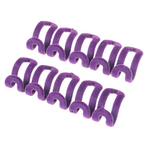 10pcs Cloth Hanger Hook Mini Flocking Clothes Holder Hook Closet SL