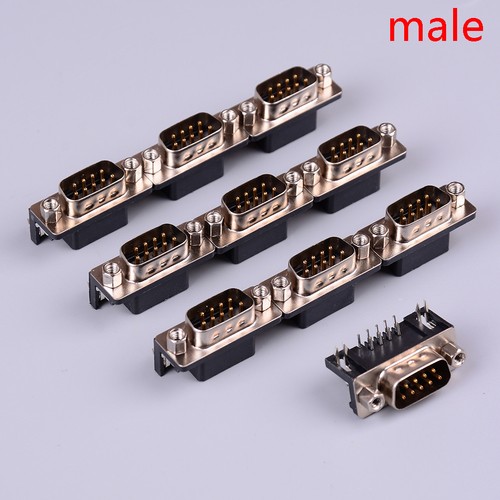 10Pcs//lot DB-9 DB9 male female PCB mount,DR-9S PCB connector,RS232 connector MEU
