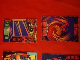 Nintendo Virtual Boy 6 Trading Cards Galactic Pinball Mario Tennis Clash Red Alr