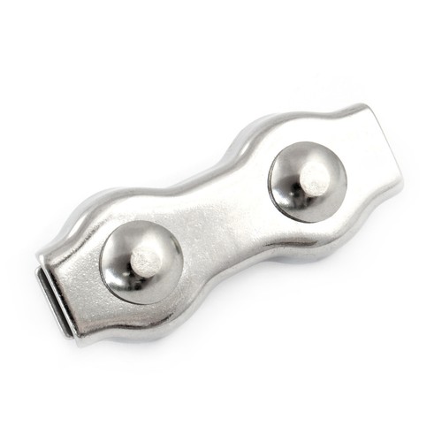 4mm Duplex Seilklemmen Drahtseil Schraubklemme Edelstahl V4A Rostfrei Seil