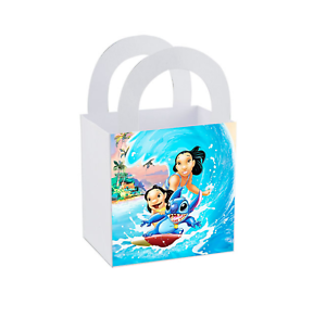 8 Disney Lilo and Stitch Birthday Party Favor Small Bag Goodie Label Box Treat