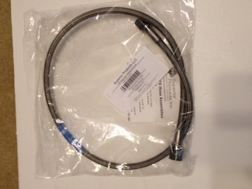 High Pressure Braided Stainless Hose 72/" PTFE Hose 6 ft Cleaned for Oxygen