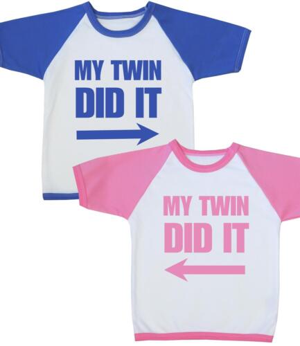 Babyprem bébé enfants vêtements garçons filles jumeaux t-shirt tee tops cadeaux d/'anniversaire 1-4y