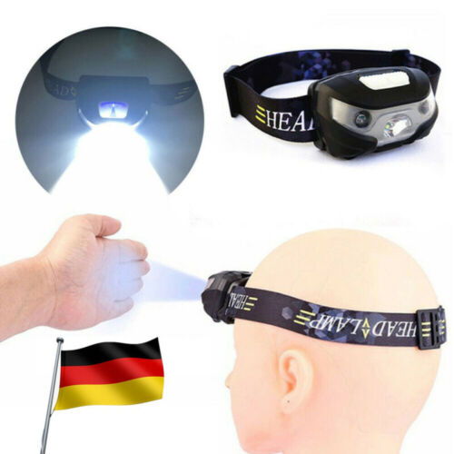 USB Stirnlampe Kopflampe LED Scheinwerfer Wiederaufladbar 60° Winkel Einstellbar