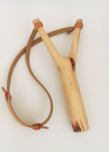 Vintage Slingshot Natural Wood Handle Thai Catapult Air Gun Kid Hunting PlayIng