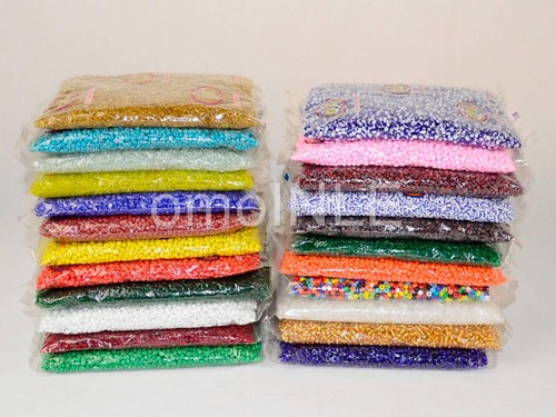 CUENTAS DE COLOR GREEN GOLD STRIPED GLASS BEADS 6//0 1 POUND BAG IFA FREE SHIPP