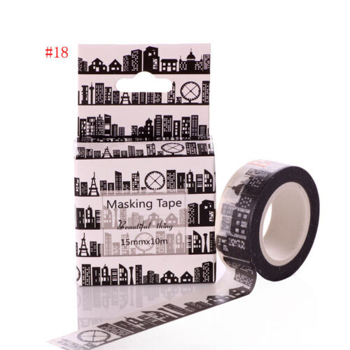10m Self DIY Cartoon Washi Sticker Decor Paper Masking  Adhesive Tape Crafts #JP