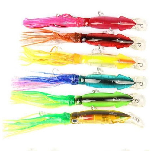 2 Pcs Calmar Jig Pêche De Pêche Appâts Crochet De Thon Marlin Trolling