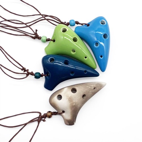 6 Löcher Keramik Ocarina Alto C Musikinstrument im U-Boot-Stil mit K3K9