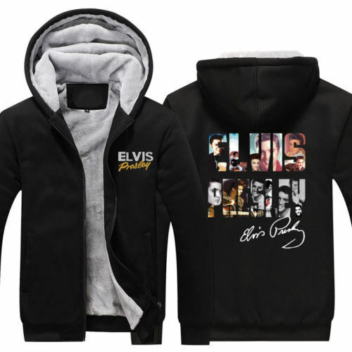 HOT Elvis presley 3D Print Hoodie Jacket Winter Thicken Warm Hooded Sweatshirt
