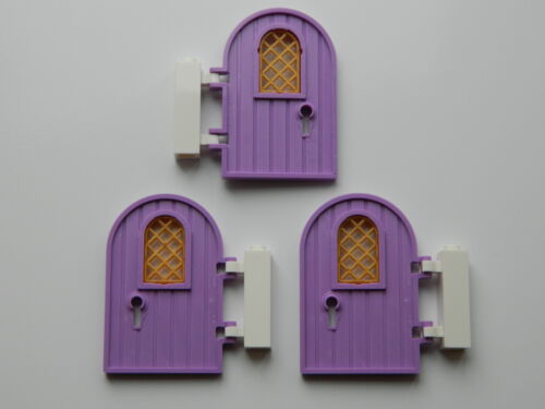paquete de 3 Lego Puertas Lavanda Gold Castle House Modular Cerradura Elfos amigos