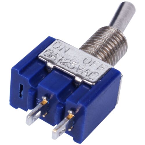 2 PIN SPST On-Off 2 posición 6 A 125 V Ac Mini Interruptores MTS-101 10 un 