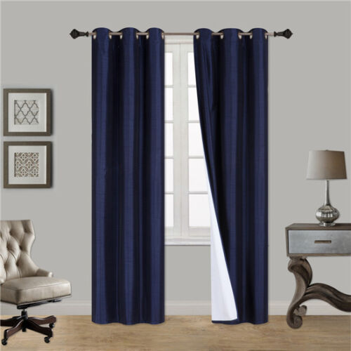 1 SINGLE PANEL FOAM LINED SOLID BLACKOUT LIMIT TIME OFFER CLOSEOUT NAVY BLUE