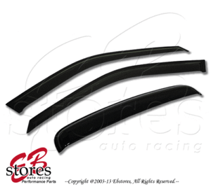 Outside Mount Rain Guards Visor 3mm Sun roof 3pc For Honda Civic Hatchback 96-00