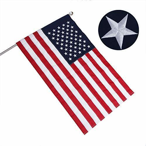 3x5 American Flag Sleeve Style Heavyweight Nylon Banner US Flags Stitched Str...