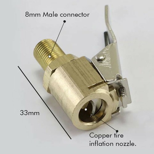 2pc Inflator Pump Pure Copper Nozzle Quick Adapter Car Inflator Accessories Kits