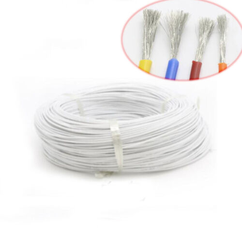 8 ~ 30AWG Blanco Alta Temperatura Super Flexible de Silicona cable de cobre de Estaño Electrónica 