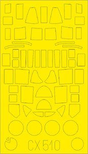 EDUARD CX510 Masking Sheet for Hobbyboss® Kit P-61A in 1:72