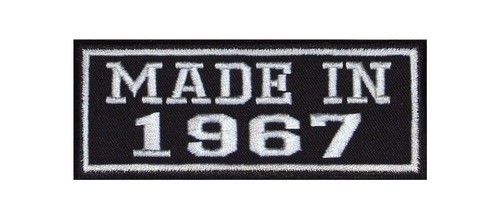 MADE in 1967 Biker Patch ricamate MC year of Birth anno di nascita fondata nel numero