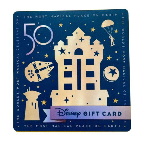 50th Birthday Hollywood Studios Theme WALT DISNEY DISNEYLAND GIFT CARD 