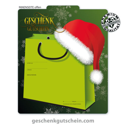 Premium Weihnachts-Gutscheine /"Multicolor/" für Mode X272