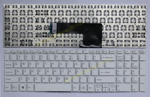 US Layout Keyboard For Sony Vaio SVF15 SVF15218SCW SVF15217SCW Series White