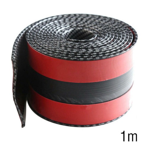Car Sticker Carbon Fiber Rubber DIY Door Sill Protector Edge Guard Strip 10CM*1M