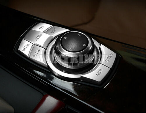 Inner Console iDrive Multimedia Button Trim Cover 5pcs For BMW X3 F25 2011-2013