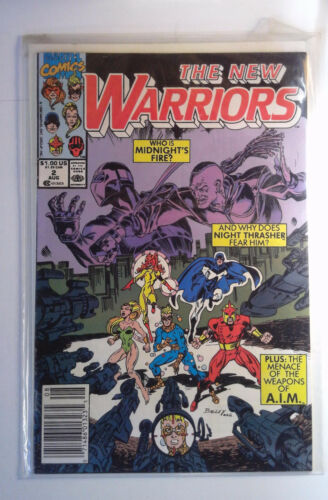 1990 The New Warriors #2 Marvel 8.0 VF Comic Book Newsstand 