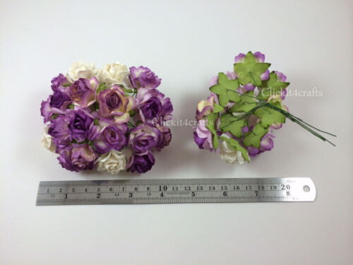 25 Paper Flowers Scrapbook Wedding Decor Centerpiece DIY Craft Supplies ZR22-601 