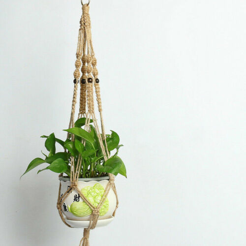 10 Styles Flowerpot Holder Macrame Plant Hanger Hanging Planter Basket Jute Rope