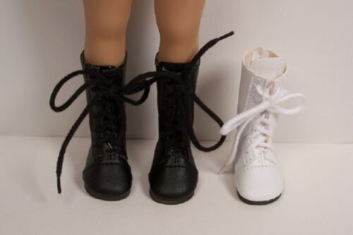 BLACK LaceUp Boots Doll Shoes For Dianna Effner 13 Little Darling Vinyl Debs