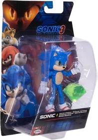 Sonic The Hedgehog Sonic 3 Movie 5" Action Figures: Sonic with Emerald Wave #3