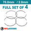 MOLLA di Set di 4 anelli di tenuta in metallo a molla clip per 70 mm ANELLI BBS 09.23.409