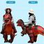 Adult Inflatable Dinosaur Xmas T-Rex Costume Suit Party Ride Velociraptor Outfit